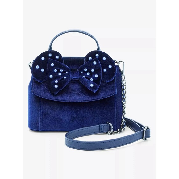 Loungefly Handbags - Loungefly Disney Minnie Mouse Velvet Ears Crossbody Bag Exclusive
